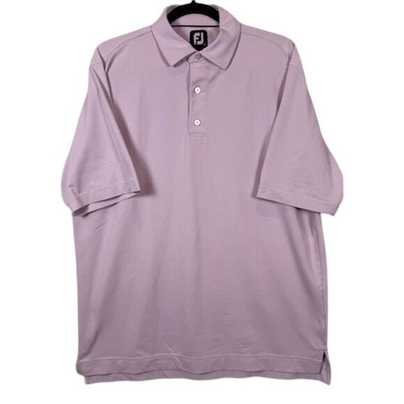 Footjoy FJ Golf Polo Pink 3 Button Men's Size Large - Picture 1 of 7